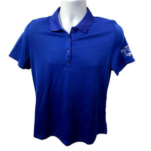 Callaway Golf Opti-Dri Polo Shirt Womens Large Blue Short Sleeve - Golf Crest